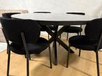 Eettafel en 5 stoelen, Huis en Inrichting, Tafels | Eettafels, Ophalen, Zo goed als nieuw