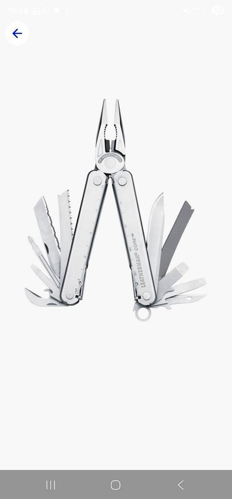 Leatherman Multitool Core Silver met beschermend hoesje, Caravans en Kamperen, Kampeergereedschap, Ophalen of Verzenden
