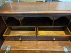 Houten Vintage secretaris bureau/kast, Enlèvement, Utilisé, Bureau
