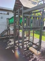 Speeltoestel jungle gym uit behandelt douglas hout, Ophalen, Gebruikt, Schommel