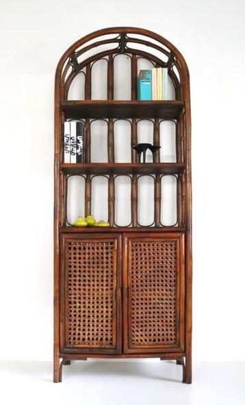 Vintage Bamboe / Rattan kast - Boho wandkast beschikbaar voor biedingen