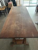 tafel en stoelen, Huis en Inrichting, Ophalen, Gebruikt, Eikenhout, 200 cm of meer