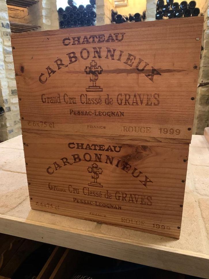 Chateau Carbonnieux  1999 2 ongeopende kisten van 6, Verzamelen, Wijnen, Zo goed als nieuw, Rode wijn, Frankrijk, Vol, Ophalen of Verzenden