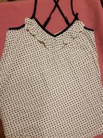 TOP BLANC/NOIR TAILLE S/M, Kleding | Dames, Topjes, Ophalen, Zo goed als nieuw, Wit