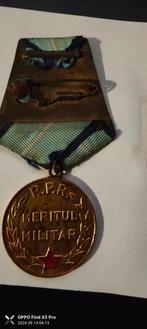 Médaille Roumanie mérite militaire, Collections, Enlèvement ou Envoi