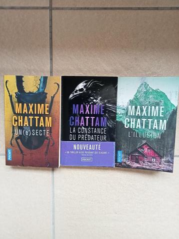 A vendre 3 livres de Maxime Chattam