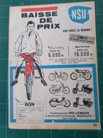 NSU cyclomoteur - publicité papier - 1962, Verzamelen, Ophalen of Verzenden, Gebruikt, Overige typen