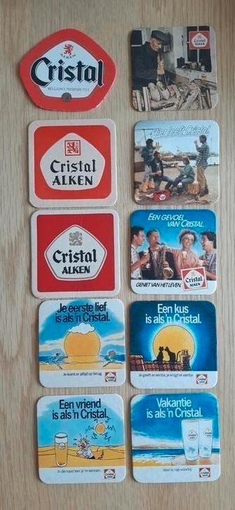 Cristal Alken 10 verschillende bierviltjes  beschikbaar voor biedingen