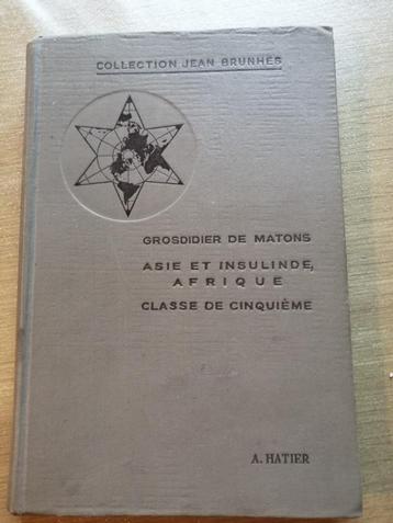 1934 aardrijkskundeboek ASIA en INSULINDE, AFRIKA