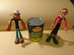 2 flexibele figuren - Popeye en Olive + spinaziedoos, Ophalen of Verzenden, Gebruikt, Overige typen