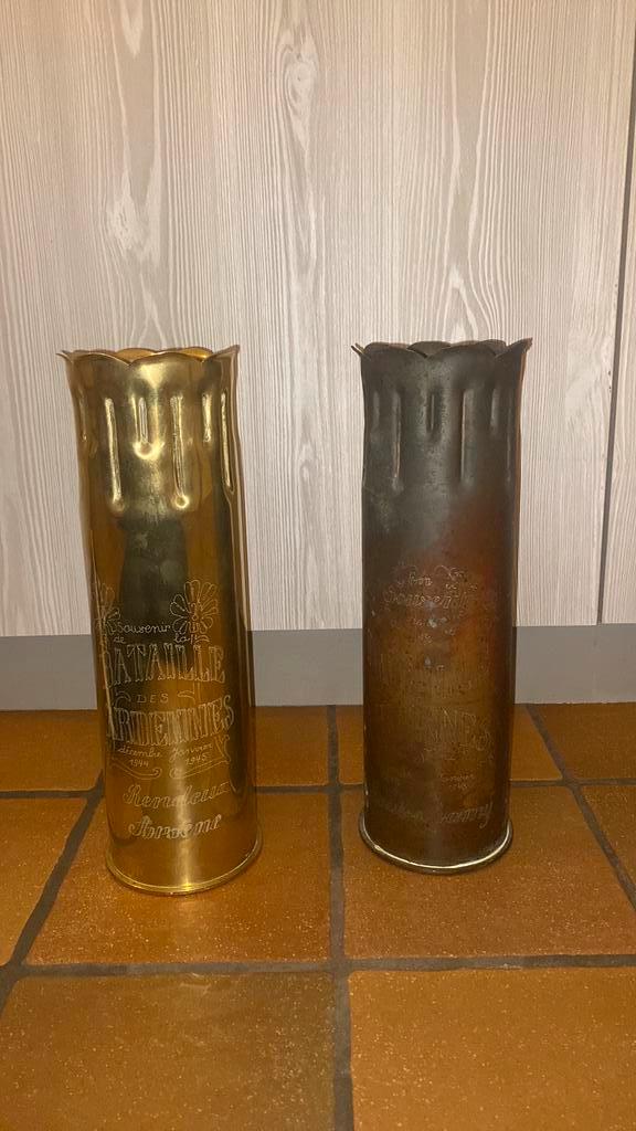 Obus gravé Bataille des Ardennes, Verzamelen, Militaria | Tweede Wereldoorlog, Ophalen of Verzenden