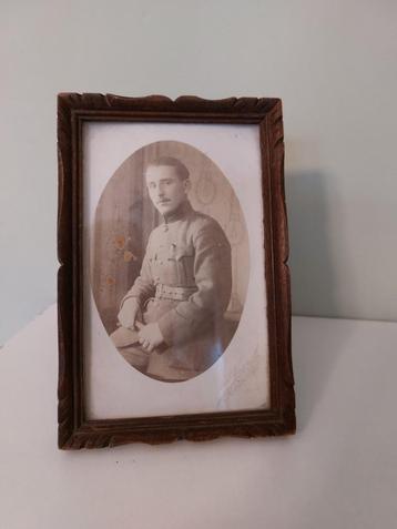 Photo carte postale militaire 1ers chasseurs à pied encadré, Enlèvement ou Envoi, Armée de terre, Photo ou Poster