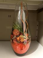 Vaas (oranje) — bloemstuk, Ophalen, Oranje, Minder dan 50 cm, Glas