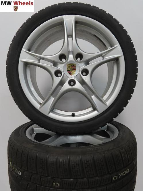 Originele Porsche Boxster Cayman 18 inch velgen winterbanden, Auto-onderdelen, Banden en Velgen, Banden en Velgen, Winterbanden