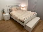 Bed te koop 160x200 incl matras, Maison & Meubles, Chambre à coucher | Chambres à coucher complètes, Comme neuf, Enlèvement ou Envoi