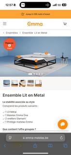 Metalen bed - EMMA, Huis en Inrichting, Slaapkamer | Bedden, Ophalen, Nieuw, Metaal