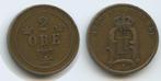 2 octobre 1902 - Oscar II.1872-1907 Suède (2 heures), Timbres & Monnaies, Monnaies | Europe | Monnaies non-euro, Enlèvement ou Envoi