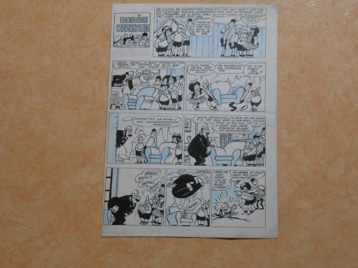 De Lustige Kapoentjes originele plaat jaren 50., Boeken, Stripverhalen, Gelezen, Eén stripboek, Ophalen of Verzenden