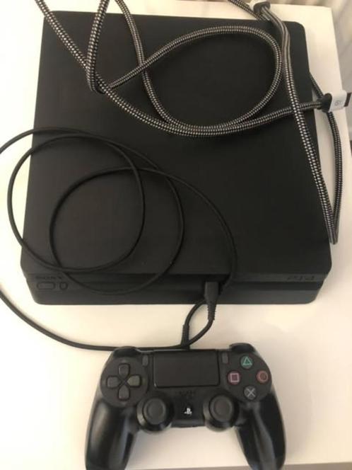 Playstation 4 Slim + 8K HDMI Cable, Games en Spelcomputers, Spelcomputers | Sony PlayStation 4, Zo goed als nieuw, Slim, 500 GB