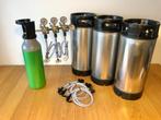 Complete drukvat-set met 3 soda-keg 19L, Comme neuf, Enlèvement ou Envoi