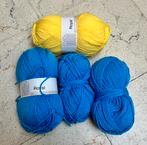 Acryl wol fel blauw en geel, Hobby en Vrije tijd, Ophalen of Verzenden, Zo goed als nieuw