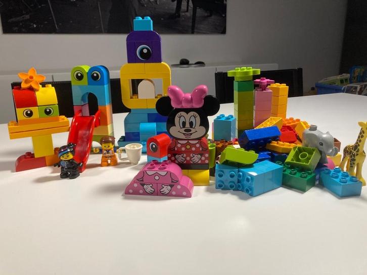 Duplo setjes, grote groene bouwplaat,losse figuurtjes, Kinderen en Baby's, Speelgoed | Duplo en Lego, Zo goed als nieuw, Duplo