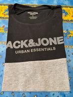 Jack&Jones Medium grijs/zwart T-shirt voor 8€/unisex, Kleding | Heren, T-shirts, Ophalen, Maat 48/50 (M), Zwart, Zo goed als nieuw