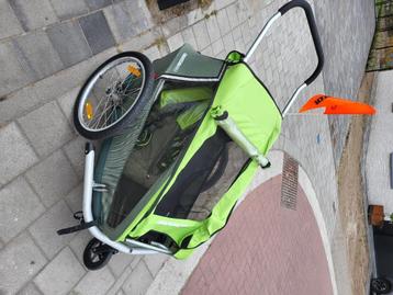 Croozer fietskar (tweezit), Fietsen en Brommers, Ophalen, Gebruikt, Opvouwbaar, Croozer