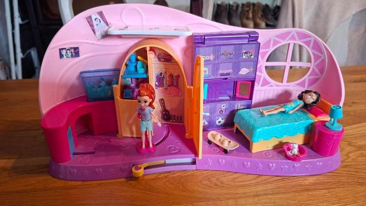 Lot polly pocket : chambre métamorphose et glacier, Kinderen en Baby's, Speelgoed | Actiefiguren, Zo goed als nieuw, Ophalen