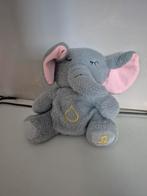 Olifant knuffel maakt geluid geeft licht maakt je rustig, Kinderen en Baby's, Ophalen of Verzenden, Olifant