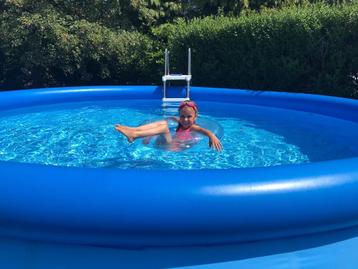 Intex rond zwembad mét warmtepomp, Tuin en Terras, Gebruikt, Rond, 300 cm of meer, Ophalen