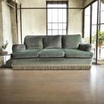 Vintage velours zetel met franjes – 3-zit zetel, Ophalen of Verzenden