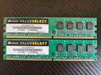 Corsair ValueSelect 4GB (2GBx2) DDR2 667MHz, Computers en Software, RAM geheugen, Ophalen, Gebruikt, DDR2, Desktop