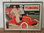 middel groot gekleurd reclamebord tuborg bier uit 1979, Ophalen of Verzenden, Gebruikt, Reclamebord, Plaat of Schild, Overige merken