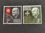 Malta 1966 - Winston Churchill - landkaart, George Cross, .., Ophalen of Verzenden, Malta, Gestempeld