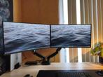 SAMSUNG | Double Monitor Setup + Arm, Computers en Software, Monitoren, Gebruikt, 3 tot 5 ms, 101 t/m 150 Hz, VA