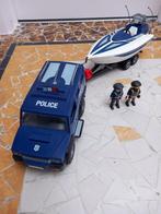 Playmobile voiture police et bateau, Kinderen en Baby's, Speelgoed | Playmobil, Ophalen, Gebruikt, Complete set