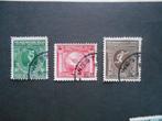 COB 179/81 OLYMPISCHE SPELEN ANTWERPEN 1920 GEANNULEERD, Postzegels en Munten, Postzegels | Europa | België, Spoor van plakker