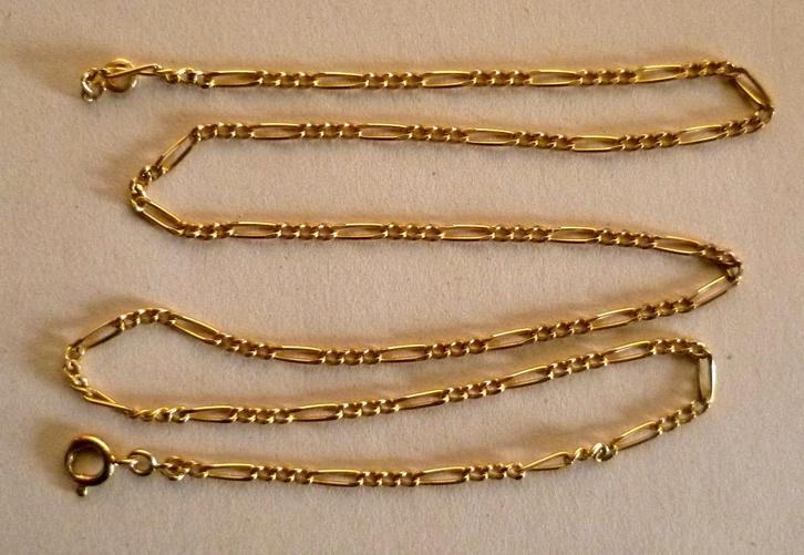 Chaîne Or maille figaro 14K – 46,7 cm, Bijoux, Sacs & Beauté, Colliers, Utilisé, Or, Or, Enlèvement