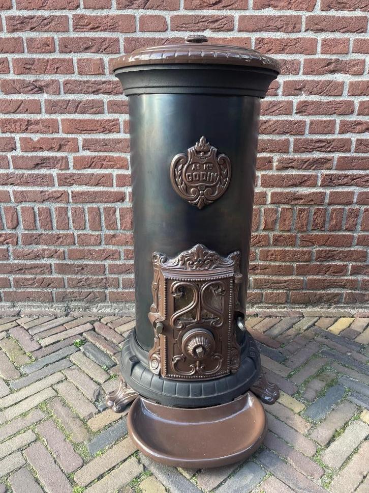 Zeer mooie Grote Godin hout of kolen kachel type 3721 (10KW), Huis en Inrichting, Overige Huis en Inrichting, Zo goed als nieuw