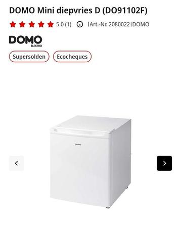DOMO Mini diepvries D (DO91102F), Enlèvement, Comme neuf