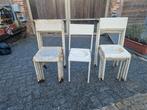 11 ijzeren stoelen, Ophalen, Gebruikt, Metaal, Stapelbaar