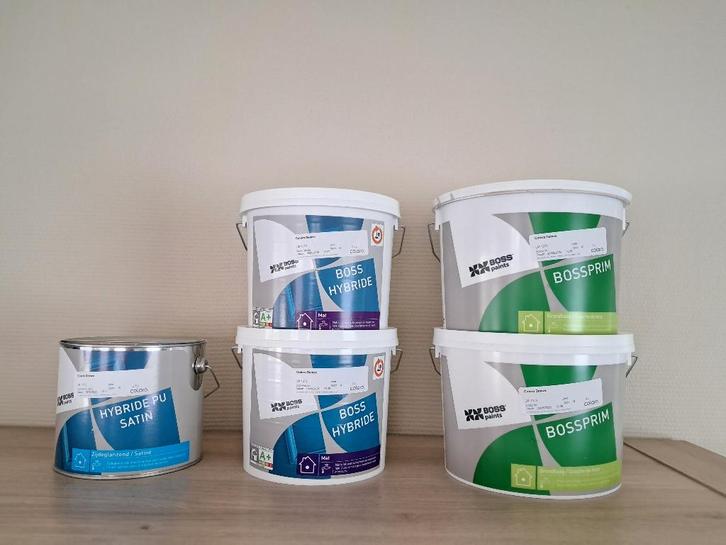 Boss paints kleur Leem 1370, Bricolage & Construction, Peinture, Vernis & Laque, Neuf, Peinture, 5 à 10 litres, Beige, Enlèvement