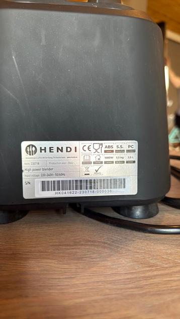 Horeca blender Hendi, Résiste au lave-vaisselle, Comme neuf, Enlèvement, 3 vitesses ou plus