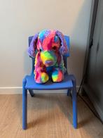 Kleurrijke hondenknuffel, Ophalen