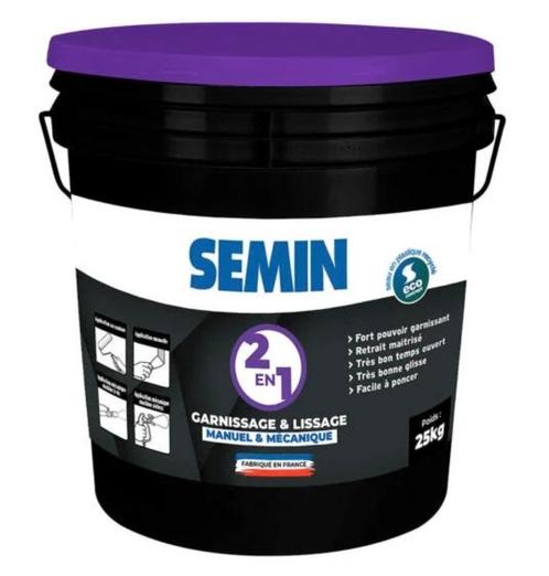 Semin 2-in-1 vul en afwerkpleister 25kg polymeerplamuur, Doe-het-zelf en Bouw, Overige Doe-Het-Zelf en Bouw, Nieuw, Ophalen of Verzenden