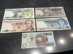 Polen 5 verschillende bankbiljetten, Postzegels en Munten, Ophalen of Verzenden, Polen