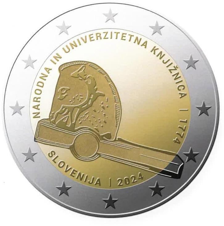 2 euro Slovenie 2024 - Nat. & Universiteitsbibliotheek (UNC), Postzegels en Munten, Munten | Europa | Euromunten, Losse munt, 2 euro
