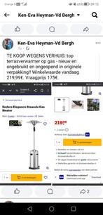 Terrasverwarmer op gas staand model-nieuw in ongeopende verp, Tuin en Terras, Terrasverwarmers, Ophalen, Nieuw, Gas, Vloer