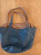 Leren handtas omkeerbaar blauw/bruin, Ophalen, Zo goed als nieuw, Blauw, Handtas